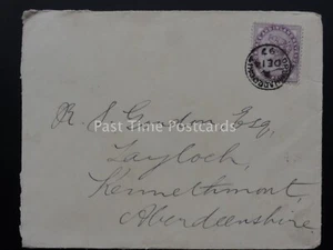 1897 Queen Victoria 1d lila Briefmarke auf Umschlag gesendet an TAY LOCH ABERDEENSHIRE - Bild 1 von 3