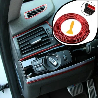 5M Car Interior Decor Edge Gap Door Dashboard Trim Molding Strip Cover w/ Tool - Image 1 of 4