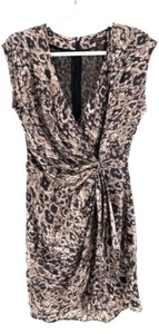 Rachel Zoe Womens Hannah Chain Link Silk Surplice Dress Size 10 Mob Wife - Picture 1 of 6