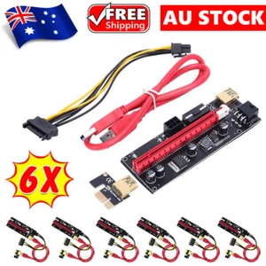 6 Pack PCI-E Riser 1x to 16x USB 3.0 Data Extension Cable GPU For Mining Adapter - Picture 1 of 12
