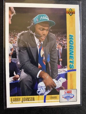 Larry Johnson (Charlotte Hornets) - 1991/92 UD Basketball Rookie Card #2 - Image 1 of 2