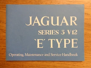 Jaguar E Type Series 3 Owners Handbook/Manual - Picture 1 of 3