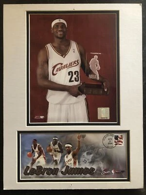 LeBRON JAMES- USPS FIRST DAY OF ISSUE 2004 STAMP & POSTER NBA ROOKIE BASKETBALL - Image 1 of 4