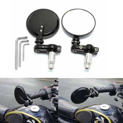 Espejos retrovisores laterales de barra plegables de 7/8" para motocicleta Honda Suzuki Yamaha Kawasaki Foto 1 de 4