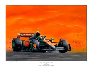 Impresión artística Lando Norris - McLaren - 2023 F1 Car edición limitada (250) - Imagen 1 de 4