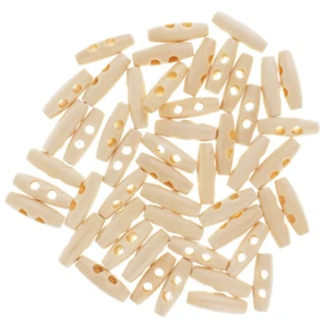 Small Wooden Toggle Buttons for Baby Duffle and Dolls Clothes. (50Pcs/set) - Picture 1 of 9