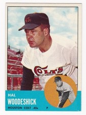 HAL WOODESHICK 1963 Topps Baseball # 517 Houston Colt .45s Near Mint