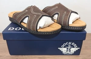 NEW! Dockers Mens Sunland Casual Comfort Outdoor Slide Sandal - 12 M, Dark Brown - Picture 1 of 6