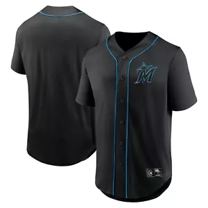 MLB Trikot Miami Marlins Core Foundation schwarz Poly Baseball Jersey - Bild 1 von 3