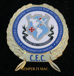 Western Hemisphere Institute Security Cooperatio WHINSEC CEC BADGE PIN US ARMY - Picture 1 of 1