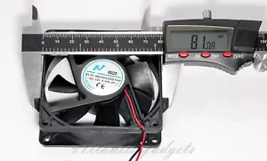 Ventilador de refrigeración 12V DC 0,16A 80mm 2 pines 80x80x25mm para CPU computadora impresora láser - Imagen 1 de 5