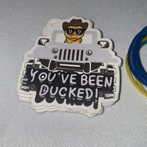PURPLE JEEP Lote de 9 Etiquetas You’ve Been Ducked Con Gomas Duck Ducky - Imagen 1 de 4