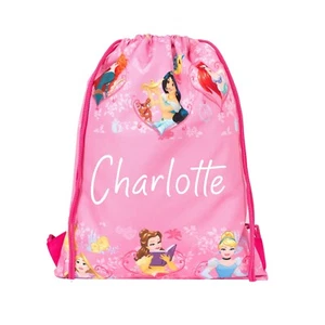 Disney Princesses Personalised Drawstring Bag for Kids PE Bag - Kids School Bag - Picture 1 of 6