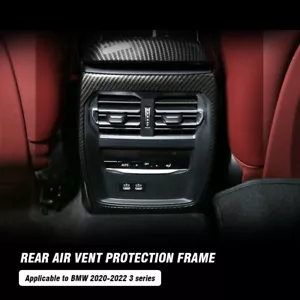 For BMW 3 Series G20 19-2022 Carbon Fiber Rear Air Outlet Anti-Kick Panel Trim - Bild 1 von 11