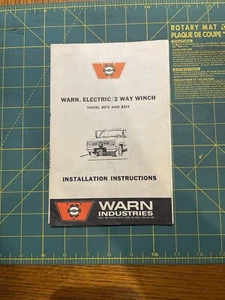 Warn Electric / 2 Way Winch Model 8074 and 8274 Installation Instructions - Picture 1 of 5