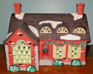 Dept 56 Snow Village Stonehurst House 1988 beleuchtet mit Kabel ohne Verpackung - Bild 1 von 6