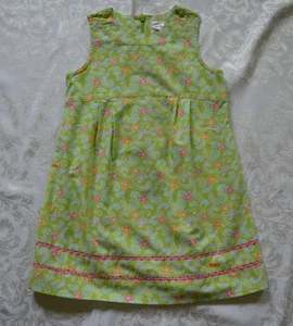 Gymboree PALM SPRINGS Green & Pink Paisley Dress with Rick Rack NWT 5 - Picture 1 of 3
