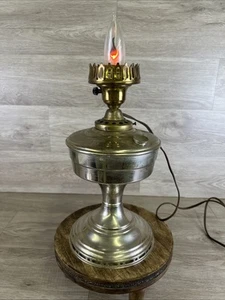 Vintage Metall Öllampe umgebaut kabelgebunden elektrische Lampe Lefton Teile funktioniert super! - Bild 1 von 11