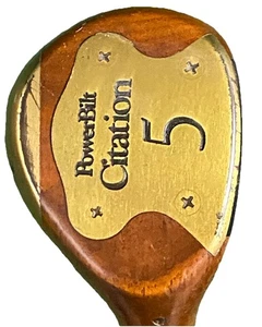 PowerBilt Citation Genuine Persimmon 5 Wood RH B Flex Regular Steel 41.5 HC Nice - Picture 1 of 21