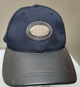 Harley-Davidson Official License Amn Needle Leather Bill Leather Strap Cap/Hat - Picture 1 of 11
