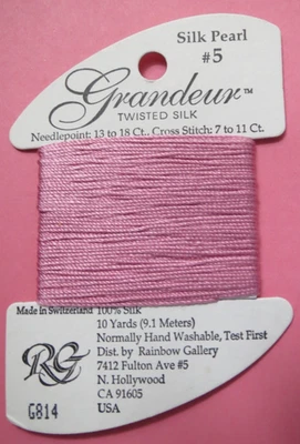 Rainbow Gallery ~ Grandeur ~ Needlepoint Thread ~ G814 Rose - Image 1 of 3