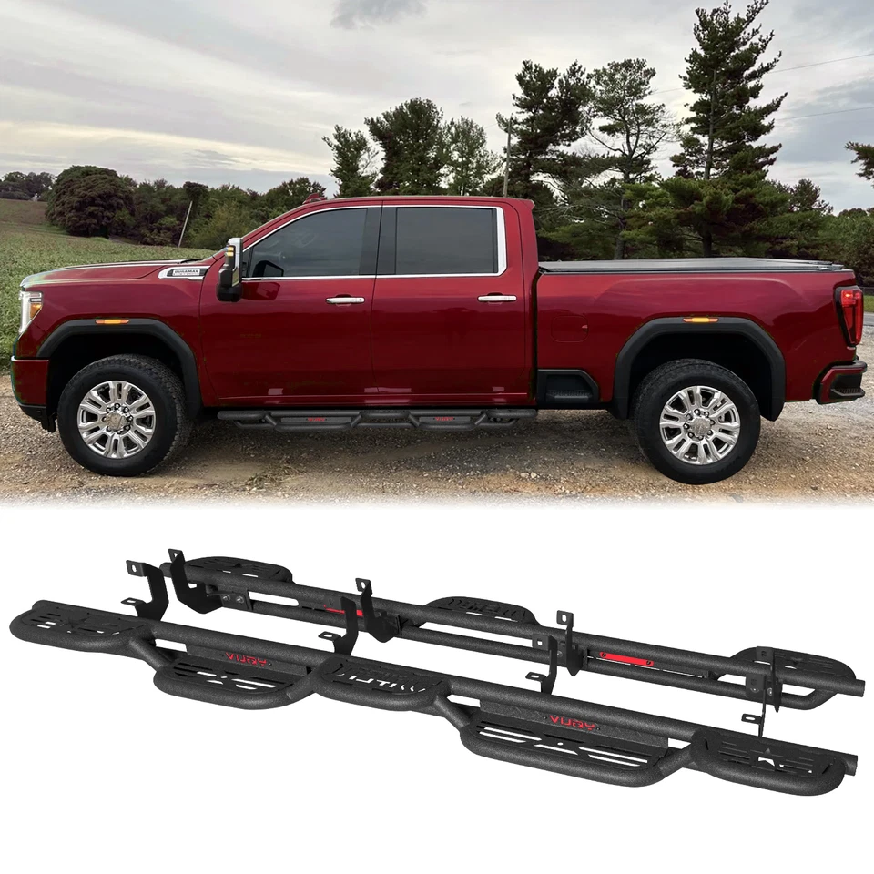 Vijay Side Steps Fits 2020-2025 GMC Sierra 2500HD/3500HD Crew Cab(4 Doors) Foto 1 de 4