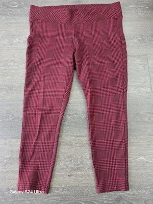 TORRID Studio Ponte Pixie Talla 1 Rojo Negro Cuadros Pata de Gallo SLIM FIX  Foto 1 de 4