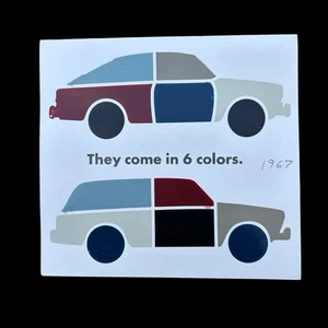 1968  VW  original dealership color Chips samples literature Brochure Pamphlet - Picture 1 of 4