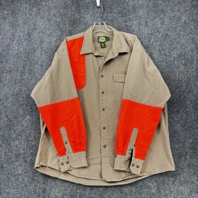 Cabelas Tan Hunting Shirt Button Down Men’s XL Outdoor Safety Classic - Image 1 of 4