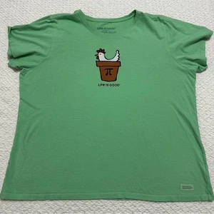 Camiseta trituradora de manga corta Life is Good Chicken Pot Pi para mujer talla XXL - Imagen 1 de 6