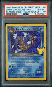 PSA 10 POKEMON CELEBRACIONES COLECCIÓN CLÁSICA #8 DARK GYARADOS-HOLO - Imagen 1 de 2