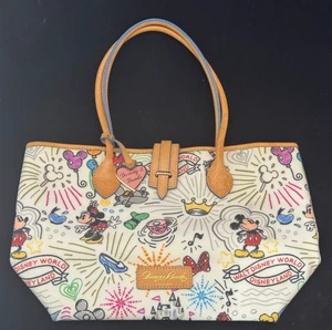 DOONEY  & BOURKE Disney Parks Sketch Mickey Minnie Tote Bag - Picture 1 of 18