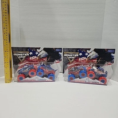 Monster Jam Stars And Stripes JCB Digatron Grave Digger Megalodon El Toro Loco - Image 1 of 4