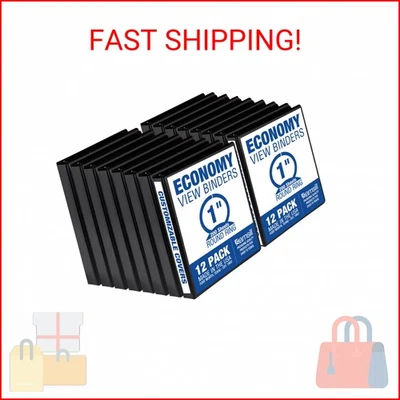 Samsill 1 Inch 3 Ring Binders, Made in USA, Economy Round Ring, Clear View Cover - Image 1 of 2