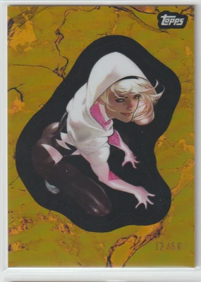 GHOST-SPIDER 2025 TOPPS MARVEL COMIC BOOK HEROES 1975 GOLD REFRACTOR #32/50 - Image 1 of 2