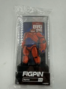 Prendedor esmaltado blindado FiGPiN Big Hero 6 BAYMAX #406 Disney NUEVO - Imagen 1 de 2