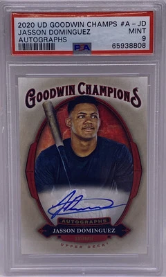 2020 UD Goodwin Champions Jasson Dominguez On Card Autograph Auto PSA 9 YANKEES - Image 1 of 2