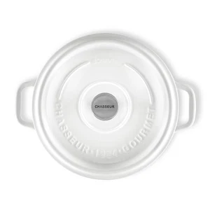 Chasseur Gourmet Round French Oven (Crisp White) - 26cm/5L - Picture 1 of 5