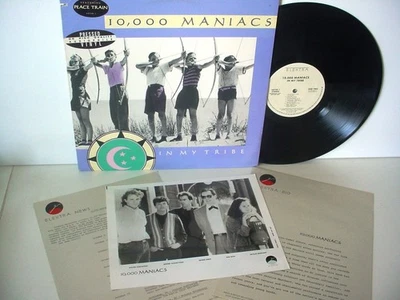 10,000 MANIACS In My Tribe WHITE LABEL PROMO AUDIOPHILE + PRESS KIT 1987 Elektra - Image 1 of 4