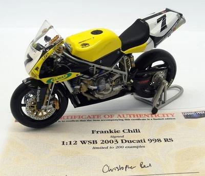 Minichamps 1/12 Scale 122 031207 - Ducati 998RS P. Chili WSB 2003 SIGNED - Image 1 of 4