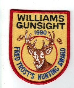 1990 FRED TROST HUNTING PATCH-MICHIGAN DNR-DEER-BEAR-TURKEY-ELK-MOOSE-FISHING - Picture 1 of 1