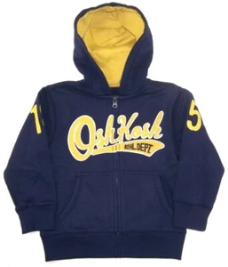OshKosh B'Gosh Little Boy's Full Zip Hooded Sweatshirt NWT  Size 4   Red or Navy - Picture 1 of 10