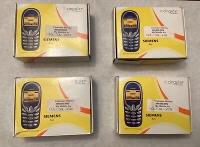 Lote de 4 teléfonos celulares Siemens A56 (cingular) vintage sin probar en una caja Foto 1 de 4