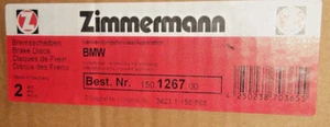 Rear Disc Brake Rotor (Pair) - Zimmermann 150.1267.00 - Picture 1 of 1