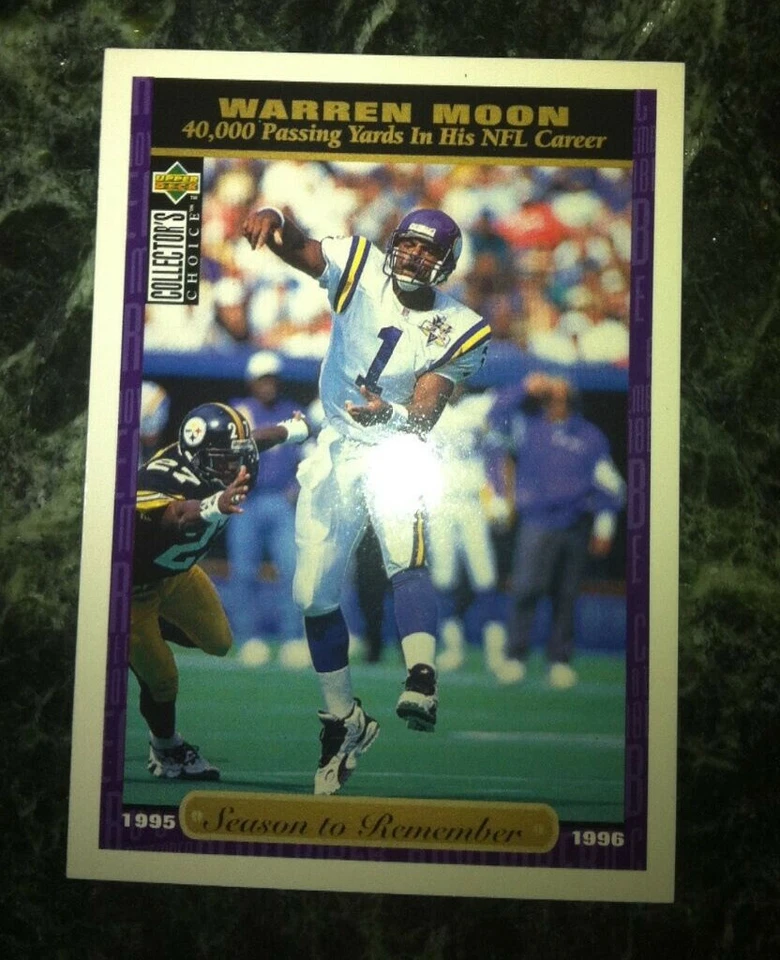 Warren Moon 1996 VIKINGS Collector's Choice #65 - Image 1 of 3