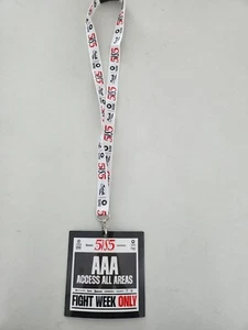 5 v 5 Queensbury/Matchroom OFFICIAL FIGHT WEEK PASS & LANYARD - Picture 1 of 2