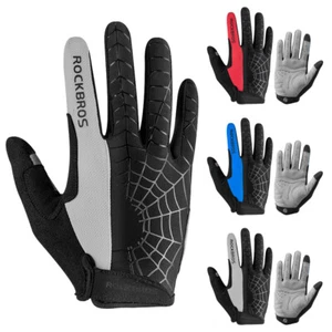 ROCKBROS Full Finger Gloves Touch Screen MTB Motorcycle Bicycle Cycling Gloves - Picture 1 of 14