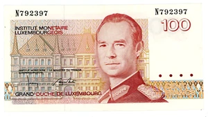 Luxemburg … P-57 … 100 Francs … 1980 … *AU+*🤩 . - Bild 1 von 2
