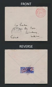 1935 BRITISH FORCES EGYPT COVER, 1pia SILVER JUBILEE SC #M9 MPO CLASSIC 11/5/35 - Picture 1 of 6
