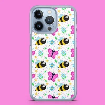 Butterfly Bee Hard Clear Phone Case Cover For Apple iPhone Pro Samsung Galaxy S - Image 1 of 4